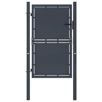 Vidaxl Vrtna vrata iz jekla 100x175 cm antracitna