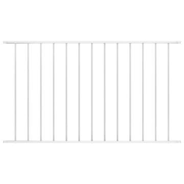 Vidaxl Ograjni panel Woerden prašno barvano jeklo 163x117 cm bel