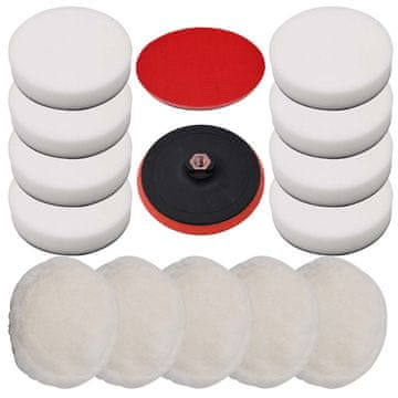 Vidaxl 14-delni komplet polirnih gobic 180 mm