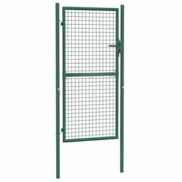 Vidaxl Ograjna vrata iz jekla 100x175 cm zelene barve