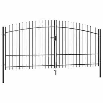 Vidaxl Dvokrilna ograja Woerden s kopjem na vrhu 400x224,5 cm