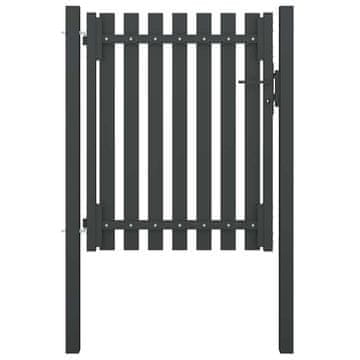 Vidaxl Vrtna ograja vrata iz jekla 100x100 cm antracitna