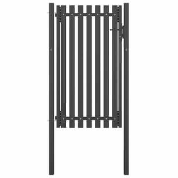 Vidaxl Vrtna ograja vrata iz jekla 100x175 cm antracitna