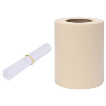 Vidaxl Zaščitni trak PVC 35x0,19 m kremne barve