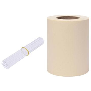 Vidaxl Zaščitni trak PVC 70x0,19 m kremne barve