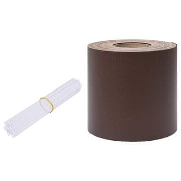 Vidaxl Zaščitni trak PVC 70x0,19 m rjave barve