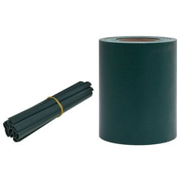 Vidaxl Zaščitni trak PVC 35x0,19 m mat zelen