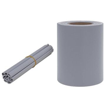 Vidaxl Zaščitni trak PVC 35x0,19 m mat svetlo siv