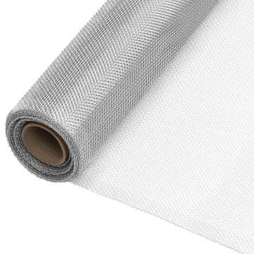 Vidaxl Aluminijasta mreža 80x1000 cm srebrna