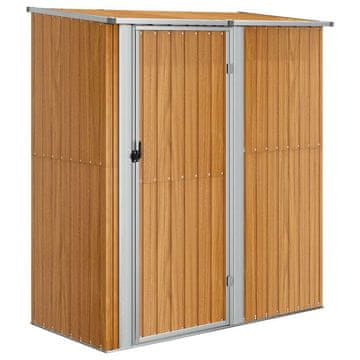 Vidaxl Vrtna lopa 180,5x97x209,5 cm pocinkano jeklo lesen videz