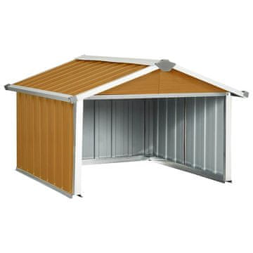 Vidaxl Lopa za robotsko kosilnico 92x97x63 cm pocinkano jeklo rjava