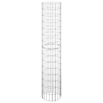 Vidaxl Okrogel gabion pocinkano jeklo Ø30x150 cm