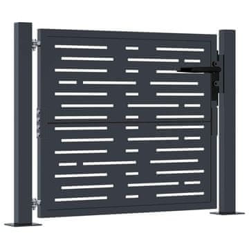 Vidaxl Vrtna vrata antracit 100x75 cm jeklena kvadratna oblika