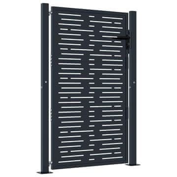 Vidaxl Vrtna vrata antracit 100x125 cm jeklena kvadratna oblika