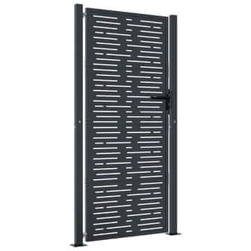 Vidaxl Vrtna vrata antracit 100x200 cm jeklena kvadratna oblika