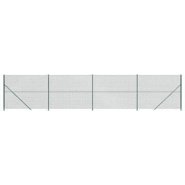 Vidaxl Mrežna ograja s prirobnico zelena 1,4x10 m