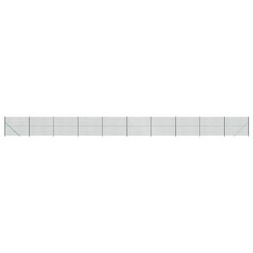 Vidaxl Mrežna ograja s prirobnico zelena 1,8x25 m