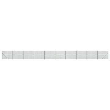Vidaxl Mrežna ograja s prirobnico zelena 1,6x25 m