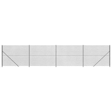 Vidaxl Mrežna ograja s prirobnico antracit 1,6x10 m