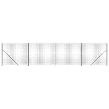 Vidaxl Mrežna ograja s prirobnico antracit 2x10 m