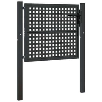 Vidaxl Vrtna vrata antracit 100x75 cm jeklo