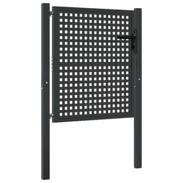 Vidaxl Vrtna vrata antracit 100x100 cm jeklo