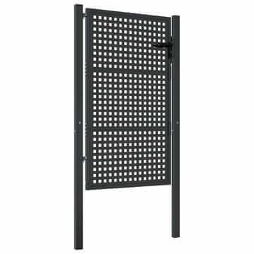 Vidaxl Vrtna vrata antracit 100x125 cm jeklo