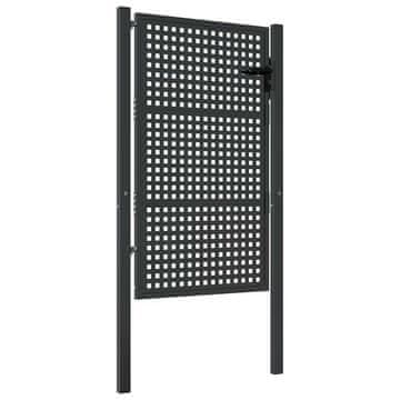 Vidaxl Vrtna vrata antracit 100x150 cm jeklo