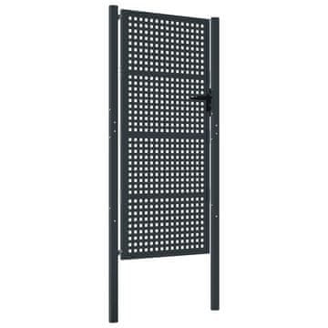 Vidaxl Vrtna vrata antracit 100x175 cm jeklo