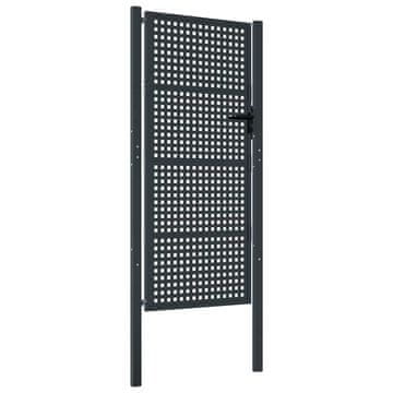 Vidaxl Vrtna vrata antracit 100x200 cm jeklo