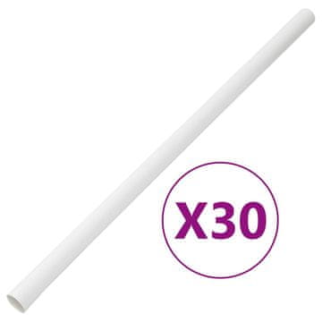 Vidaxl Kabelska cev s sponkami Ø32 mm 30 m PVC