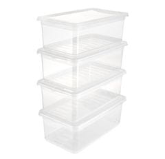 keeeper Bea škatla za shranjevanje, 4 x 5,6 L, prozorna