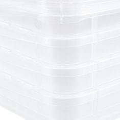 keeeper Bea škatla za shranjevanje, 4 x 5,6 L, prozorna