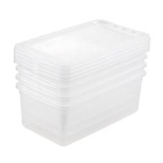 keeeper Bea škatla za shranjevanje, 4 x 5,6 L, prozorna