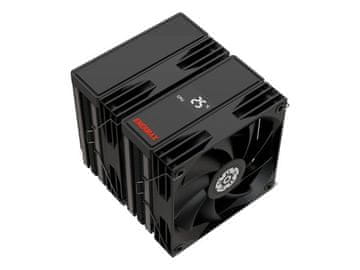 Enermax ETS-TD60 Digital Air CPU Cooler CPU hladilnik (2x 120 mm, 600-1600 RPM, PWM, dvojni zračni stolpni hladilnik z numeričnim zaslonom v črni barvi) (ETS-TD60D)