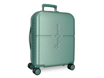 Joummabags PEPE JEANS Highlight Verde, ABS potovalna kovčka, 55 x 40 x 20 cm, 37 l, 768912B (mala)