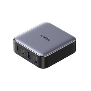 Ugreen Nexode polnilnik, 65 W, 4 izhodi, GaN, črni (90747)
