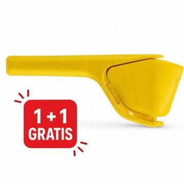 Cool Mango ročni ožemalnik citrusov 2 kosa (1 + 1 GRATIS), ABS, rumen, manj napora pri stiskanju - JuicyPress