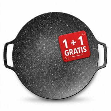 Cool Mango okrogla žar ponev 2 kosa (1 + 1 GRATIS) za enakomerno pečenje, neoprijemljiva, 32 cm