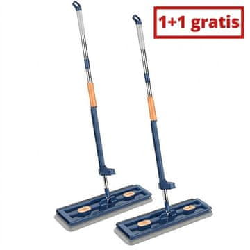 Cool Mango ploščati čistilec tal 2 kosa (1 + 1 GRATIS), 360° čiščenje, nastavljiv ročaj - Flatmop