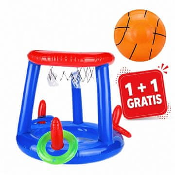Cool Mango napihljiv koš za košarko za bazen, 2 kosa (1 + 1 GRATIS), PVC, modra barva