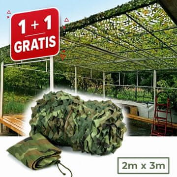 Cool Mango kamuflažna mreža 2 kosa (1 + 1 GRATIS), za hitro zakritje, 2 × 3 m - Camo
