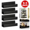 magnetna polica za hladilnik 2 kosa (1 + 1 GRATIS), brez orodja, črna, 29,5 x 9,5 x 5 cm - MagRack