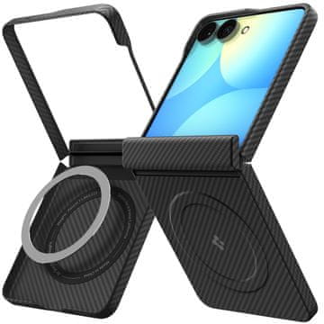 Spigen Air Skin Aramid ovitek za telefon Samsung Galaxy Z Flip8, črni (ACS11513)