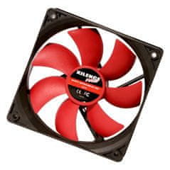 Xilence COO-XPF120.R Fan 120x120x25 Ventilator za ohišje(1400 RPM, črn z rdečimi lopaticami, 3-pin / Molex) (XF039)