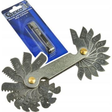 GEKO metrični merilnik navoja 0,25-6 mm 24-rezilni indikator konture