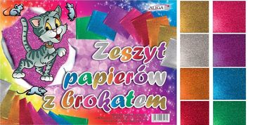 Aliga Zvezek iz 8-barvnega bleščečega papirja | ZB-8