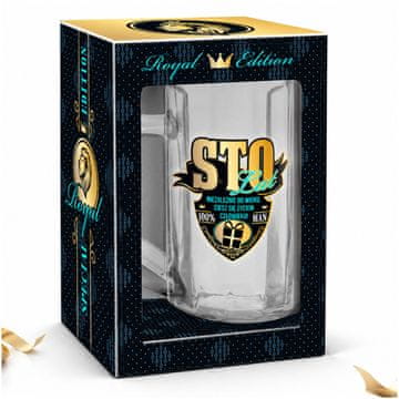 BG Vrček za pivo Sto Lat za rojstni dan, Royal Edition 500 ml
