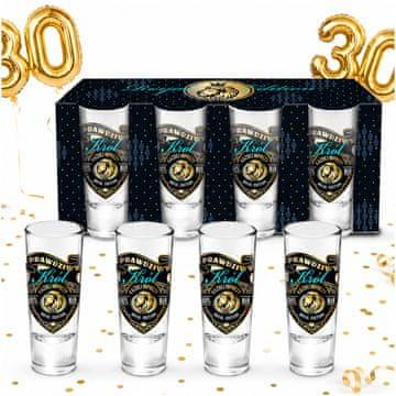 BG Set 4 kozarcev za vodko Prawdziwy Król Royal Edition Lufa 65 ml
