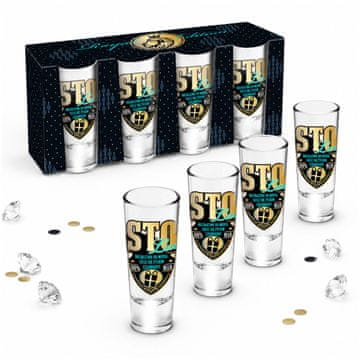 BG Set 4 kozarcev za vodko Sto Lat Royal Edition Lufa 65 ml
